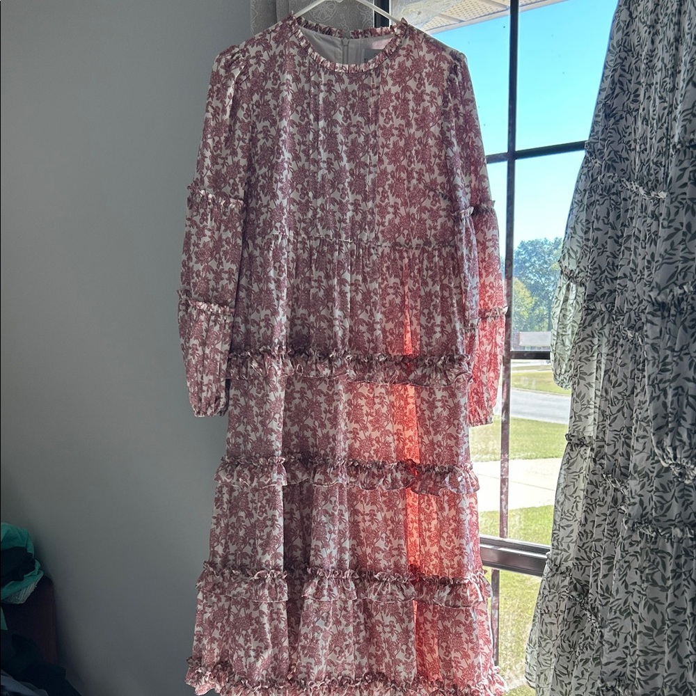 Dainty Jewells Pink Floral Long Sleeve Dress